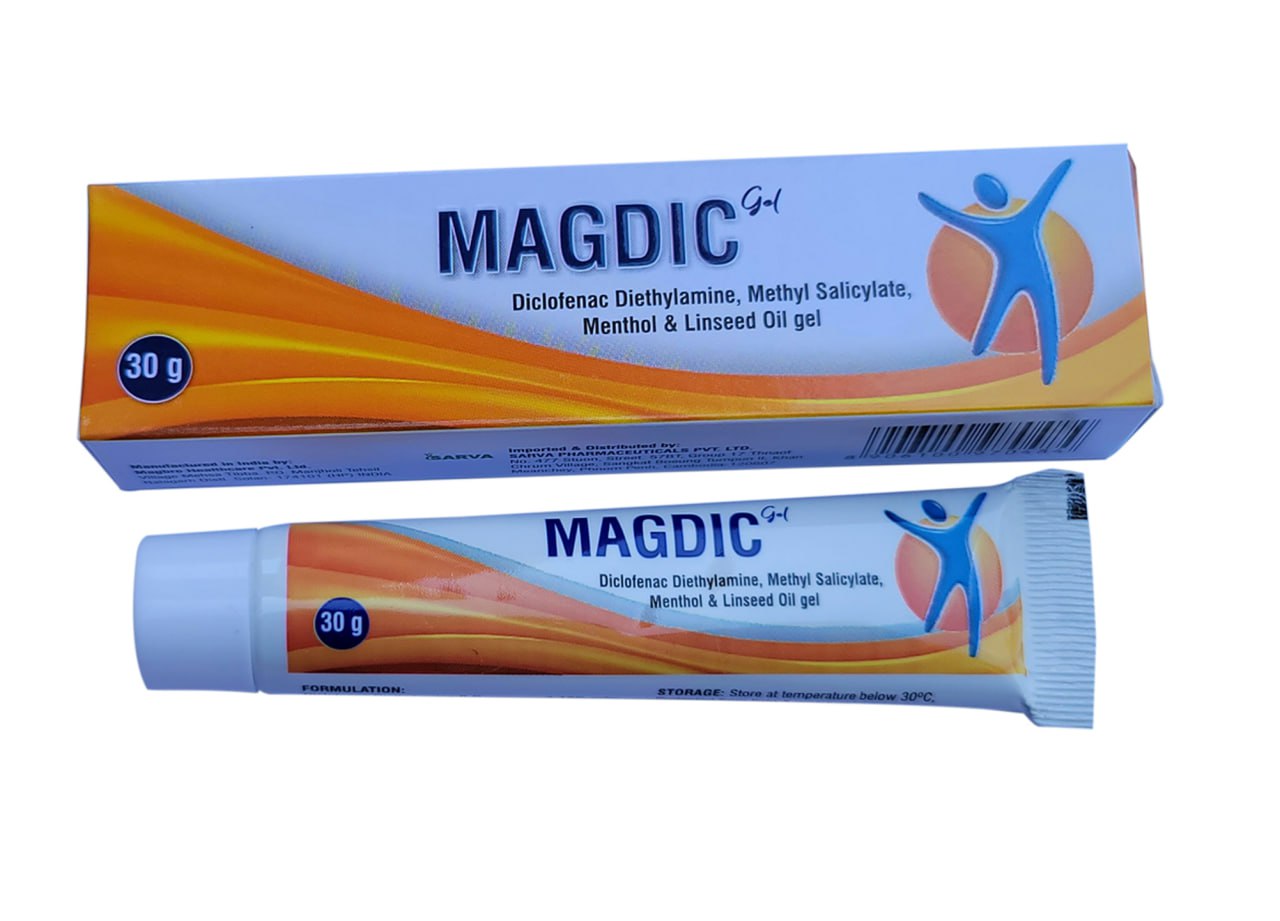Diclofenac Diethylamine, Methyl Salicylate, Menthol & Linseed Oil Gel (MAGDIC GEL)